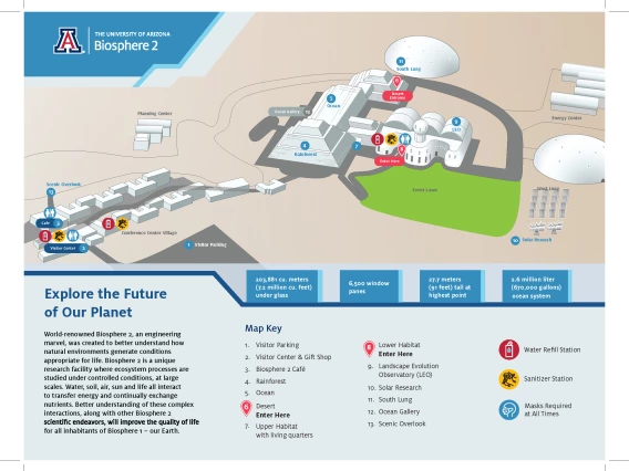 Biosphere 2 Map of the Complex