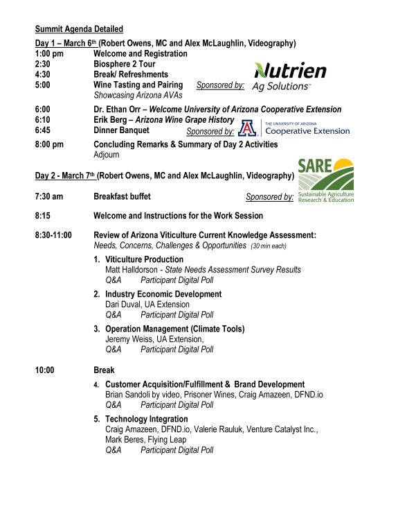 Full agenda first day March 6th with sponsors.